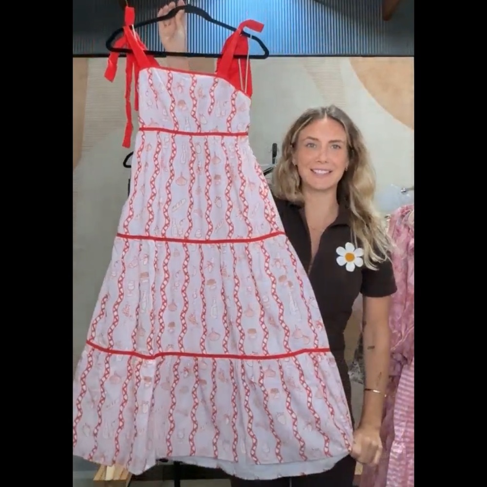 Red & Pink Maxi Dress Small 💗♥️ 🧁 dopamine dressing - Picture 11 of 11